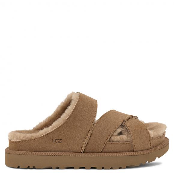 UGG Greenport Cross Strap Slide Chestnut