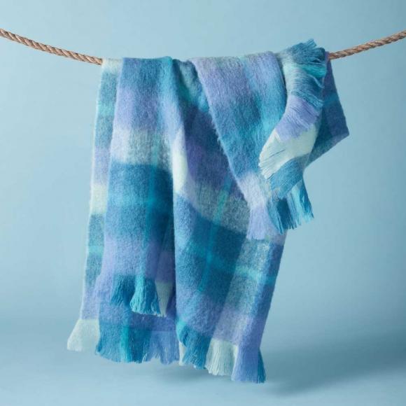 Bluebellgray Highland Check Throw Sea Blue