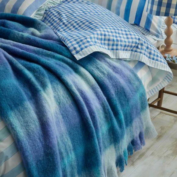 Bluebellgray Highland Check Throw Sea Blue
