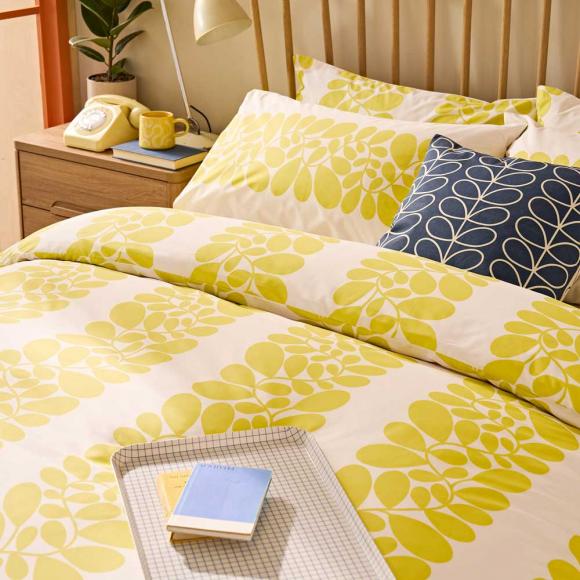 Orla Kiely Sycamore Stripe Duvet Set, Yellow