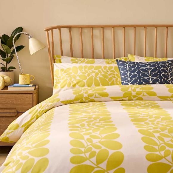 Orla Kiely Sycamore Stripe Duvet Set, Yellow