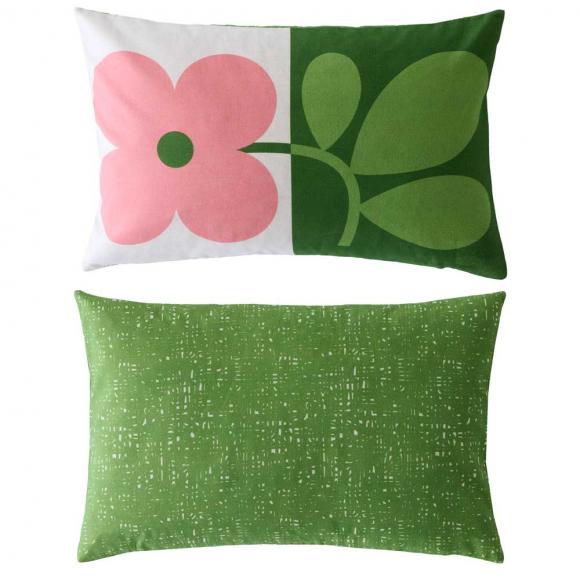 Orla Kiely Floret Cushion Bubblegum-Basil
