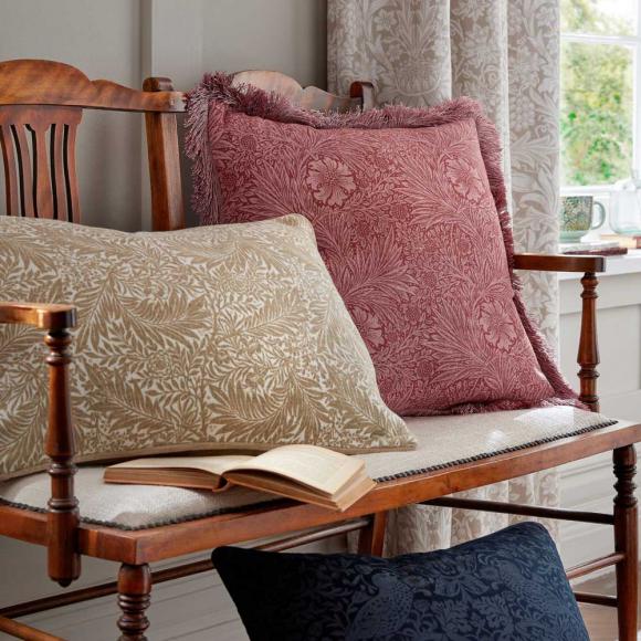 William Morris At Home Marigold Cushion Brick Pink 50/50cm