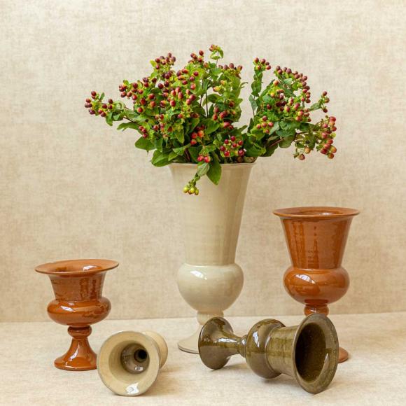 Maria Portugal Terracotta Terracotta Goblet Vase