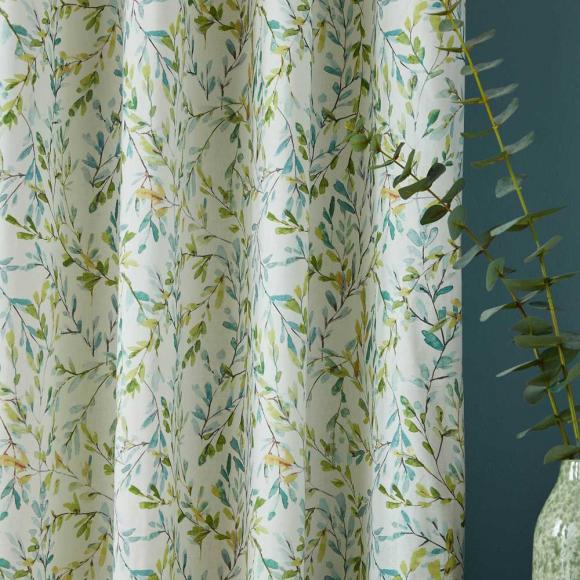 Laura Ashley Brayton Leaves Eyelet Curtains