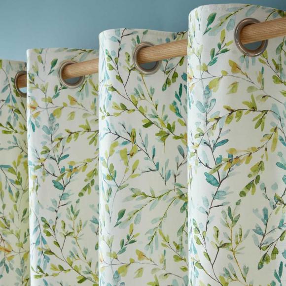 Laura Ashley Brayton Leaves Eyelet Curtains