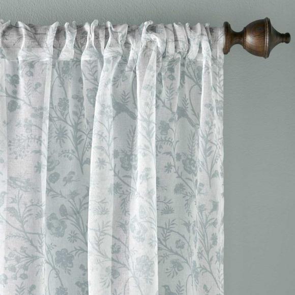 Laura Ashley Sheperds Purse Sheer Panel Duckegg