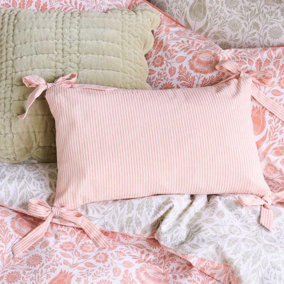 Laura Ashley Flaxley Stripe Cushion Pink