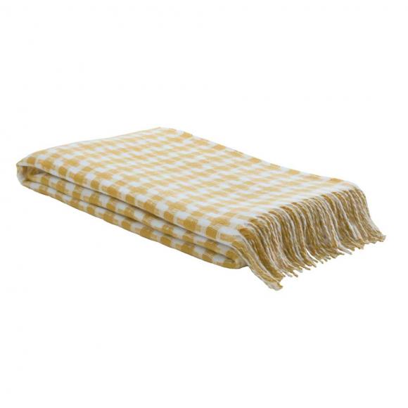 Laura Ashley Knapton Throw Ochre Yellow 