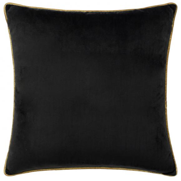 Furn Meridian Velvet Cushion Black - Gold