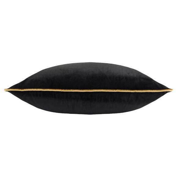 Furn Meridian Velvet Cushion Black - Gold