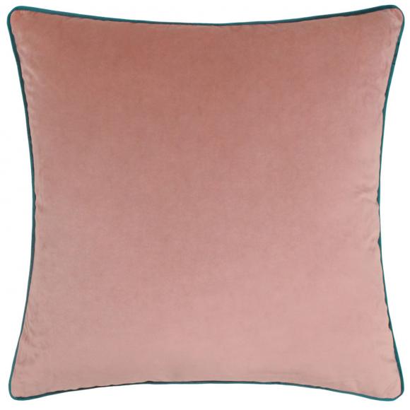 Furn Meridian Velvet Cushion Blush - Teal