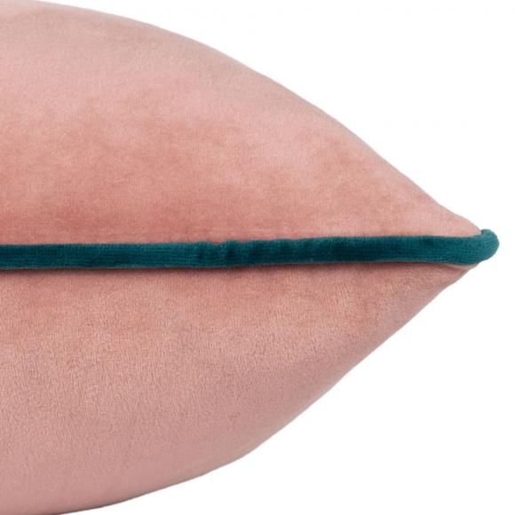 Furn Meridian Velvet Cushion Blush - Teal