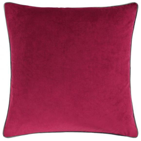 Furn Meridian Velvet Cushion Cover Cranberry-Mocha