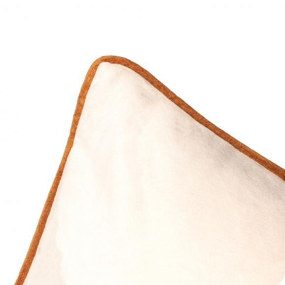 Furn Meridian Velvet Cushion Cover Ecru-Ginger