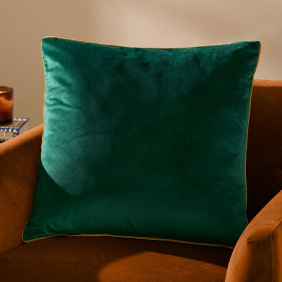 Furn Meridian Velvet Cushion Cover Emerald-Moss