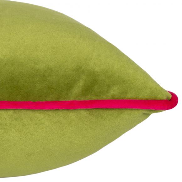 Furn Meridian Velvet Cushion Cover Lime-Hot Pink