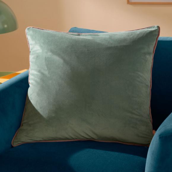 Furn Meridian Velvet Cushion Cover Mineral-Blush