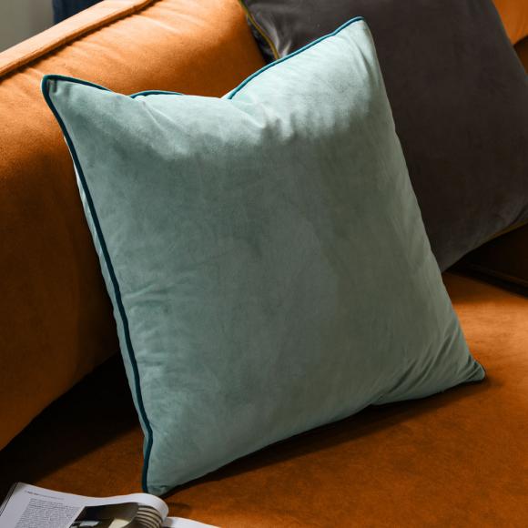 Furn Meridian Velvet Cushion Cover Mineral-Teal