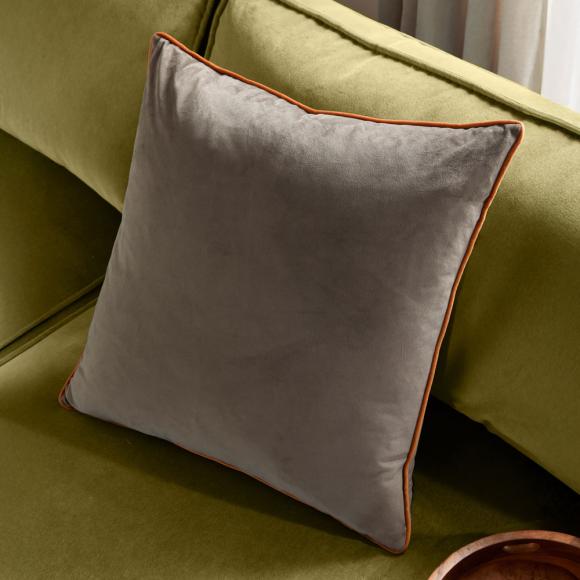 Furn Meridian Velvet Cushion Cover Mocha-Pumpkin
