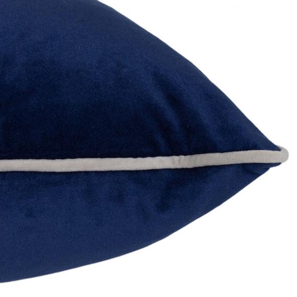 Furn Meridian Velvet Cushion Cover Navy-Silver