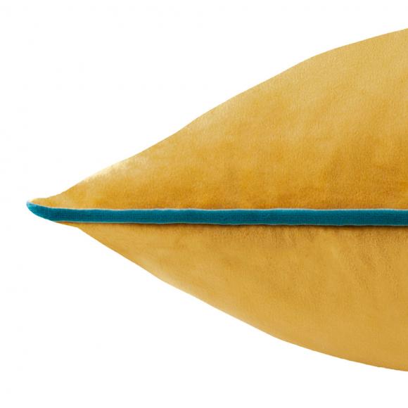 Furn Meridian Velvet Cushion Cover Ochre-Teal