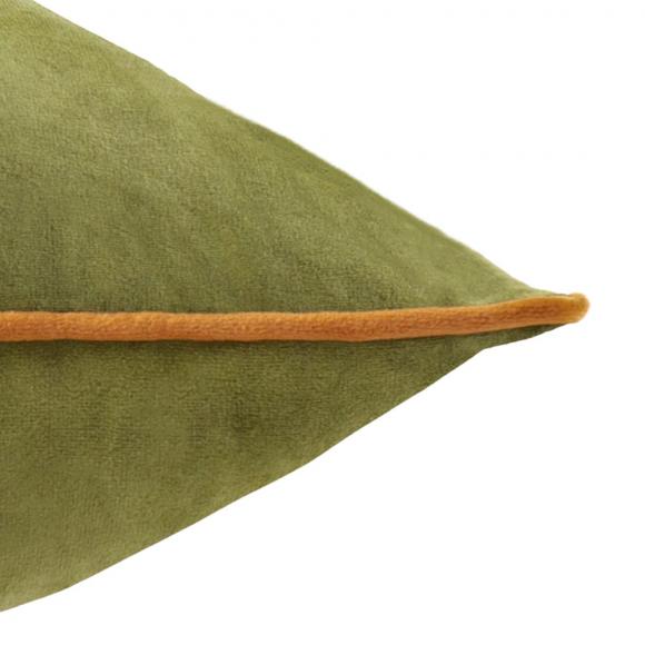 Furn Meridian Velvet Cushion Cover Olive-Ginger