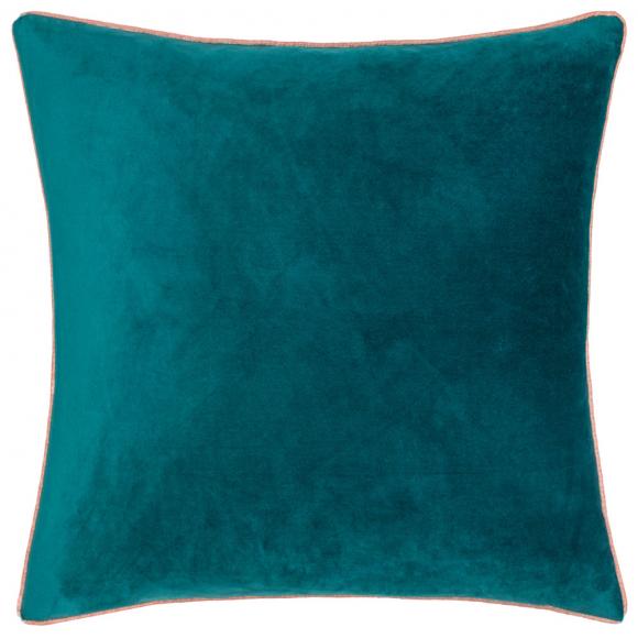 Furn Meridian Velvet Cushion Cover Teal-Blush