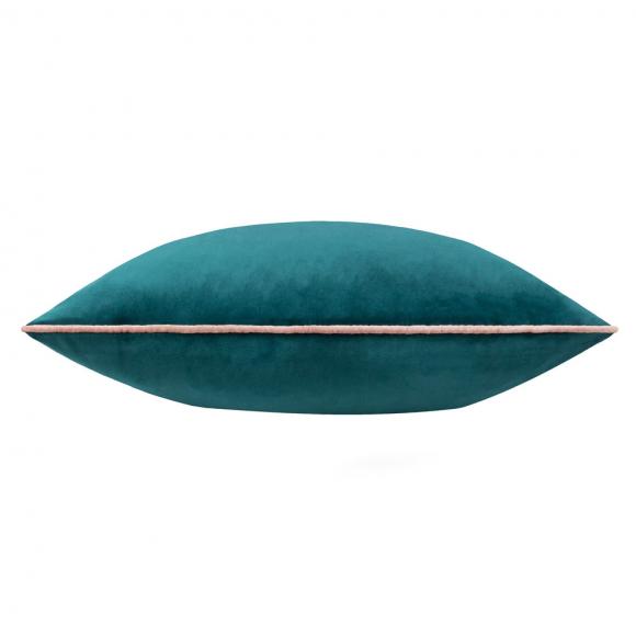 Furn Meridian Velvet Cushion Cover Teal-Blush
