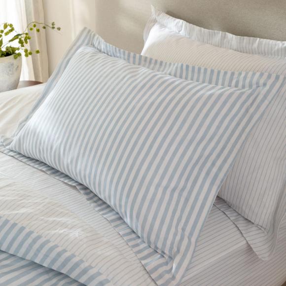 Yard Hebden Mineral Blue Pillowcase Pair