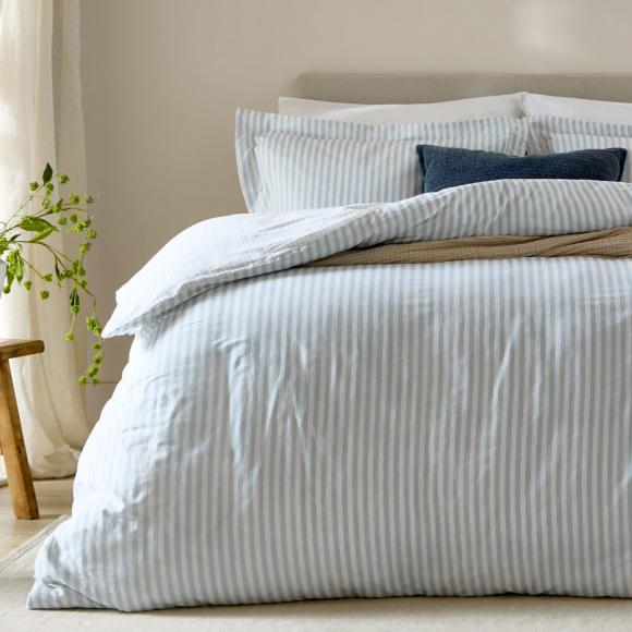 Yard Hebden Mineral Blue Pillowcase Pair