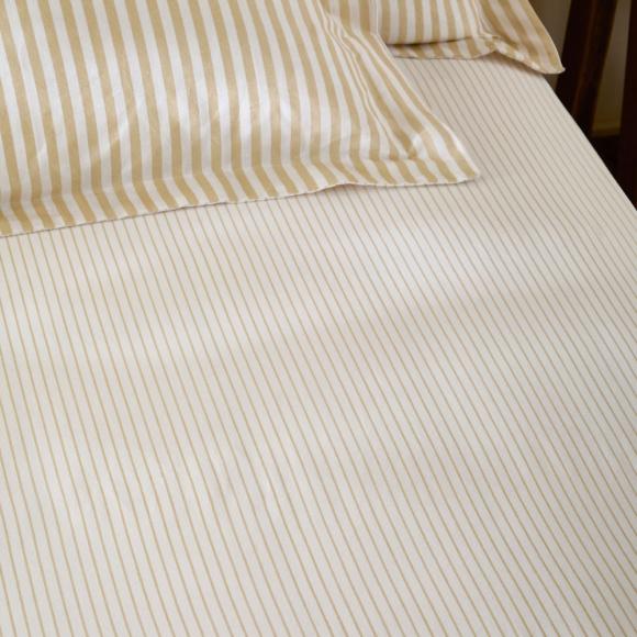 Yard Hebden Mineral Blue Narrow Stripe Fitted Sheet