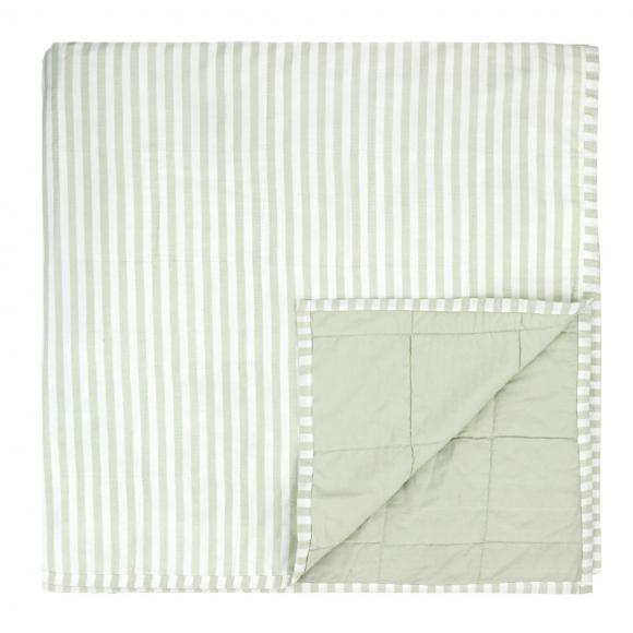Yard Hebden Stripe Bedspread Eucalyptus / Bay Green
