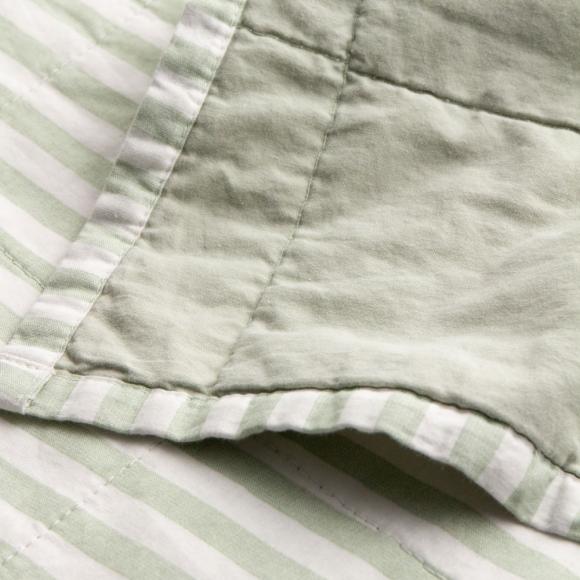 Yard Hebden Stripe Bedspread Eucalyptus / Bay Green