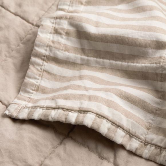 Yard Hebden Stripe Bedspread Natural / Stone