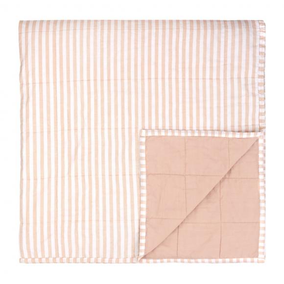 Yard Hebden Stripe Bedspread Blush / Cotta