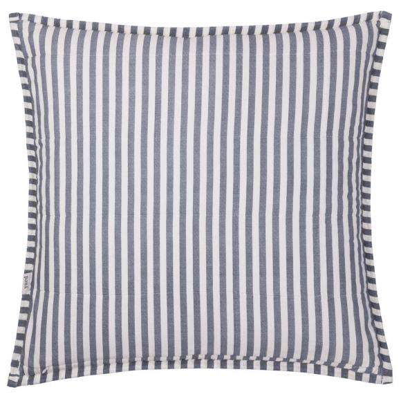 Yard Hebden Stripe Feather Filled Cushion Navy / Denim Blue