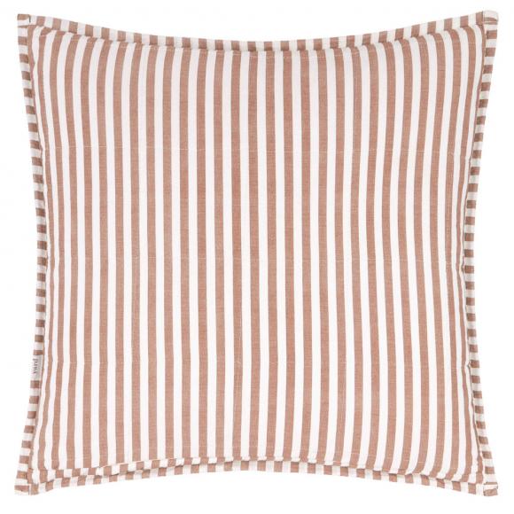Yard Hebden Stripe Feather Filled Cushion Pecan / Cotta