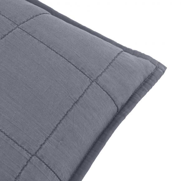 Yard Hebden Washed Cotton Feather Filled Cushion Denim Blue