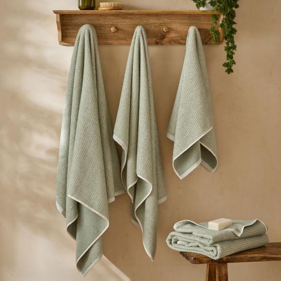 Yard Hebden Waffle Towel Bay Green