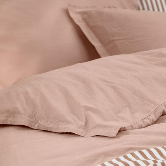 Yard Hebden Washed Cotton Duvet Set Cotta