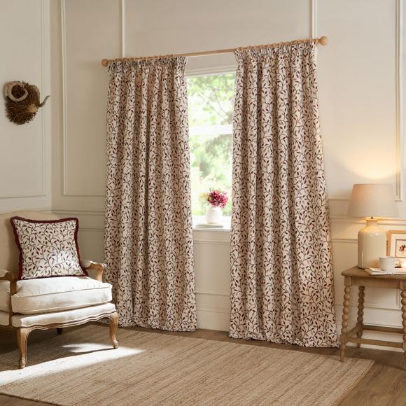 Voyage Maison Cervino Pencil Pleated Curtains Damson