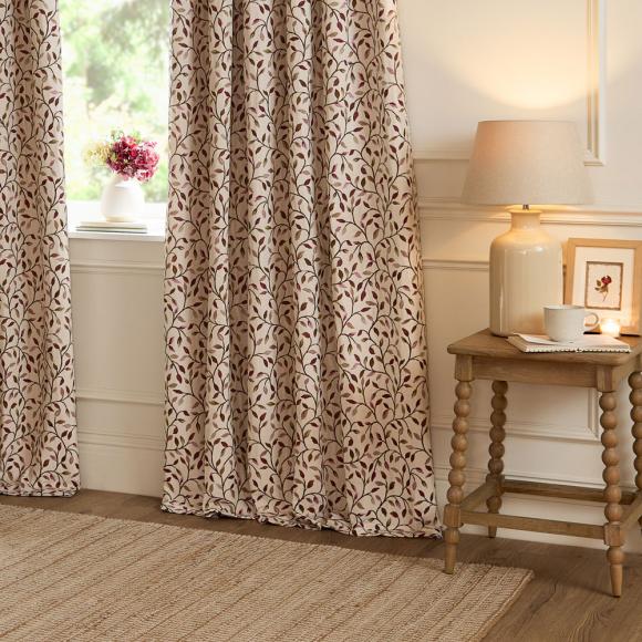 Voyage Maison Cervino Pencil Pleated Curtains Damson