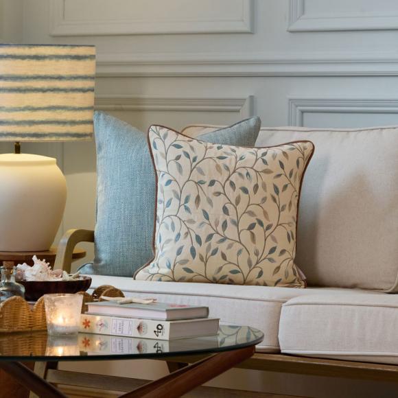 Voyage Maison Cervino Feather Filled Cushion Duck Egg Blue 43/43cm