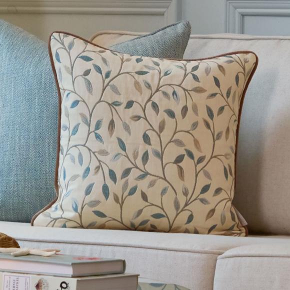 Voyage Maison Cervino Feather Filled Cushion Duck Egg Blue 43/43cm
