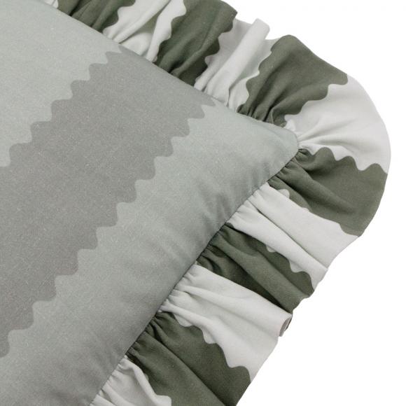 Wylder Birdie Stripe Cushion Bay Green / Mist