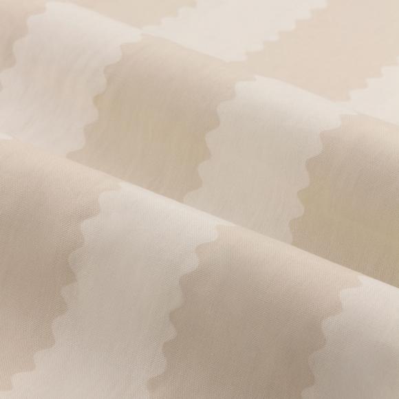 Wylder Birdie Stripe Ruffle Curtains Oat / Milk