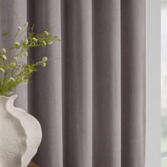 Yard Heavy Chenille Eyelet Curtains Mauve
