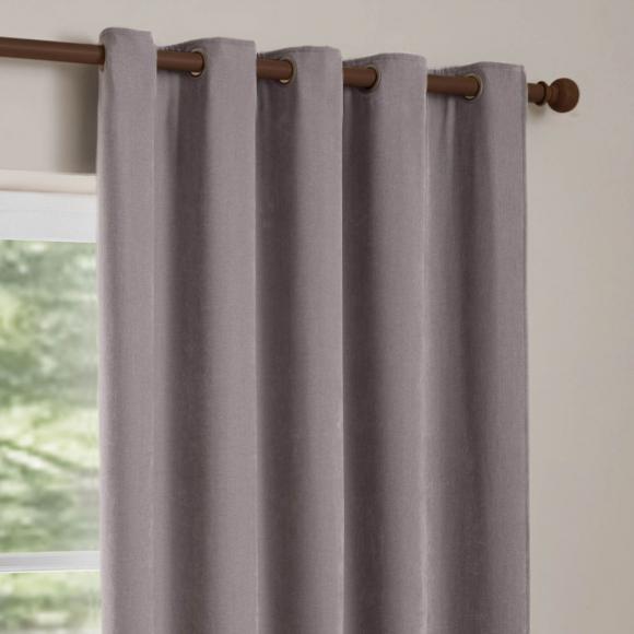 Yard Heavy Chenille Eyelet Curtains Mauve