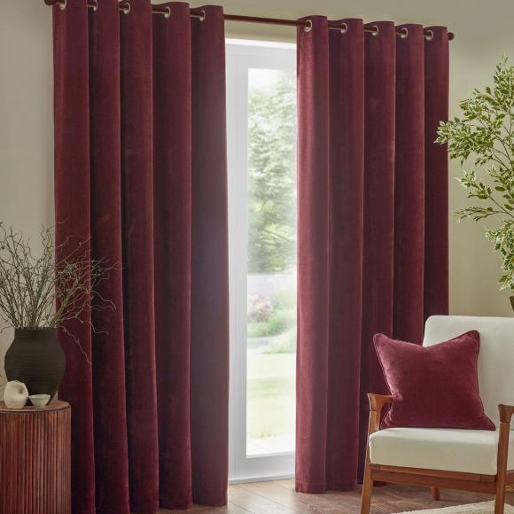 Yard Heavy Chenille Feather Filled Cushion Beetroot